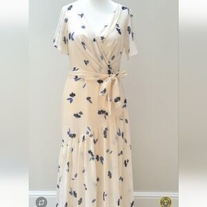 Ralph lauren Cream and Black Asymmetrical Sundress